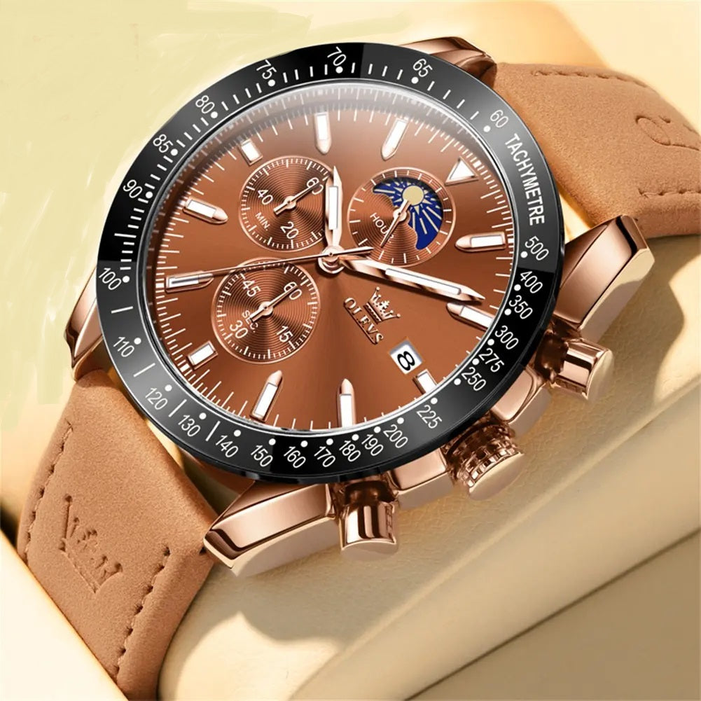 New Large Dial Casual Watch Men's Watch Calendar Belt Quartz Watch Factory Wholesale