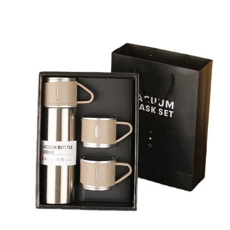 Corporate Business tumbler cup Stainless Steel bottle Vacuum Flask Thermos Mug Gift Set