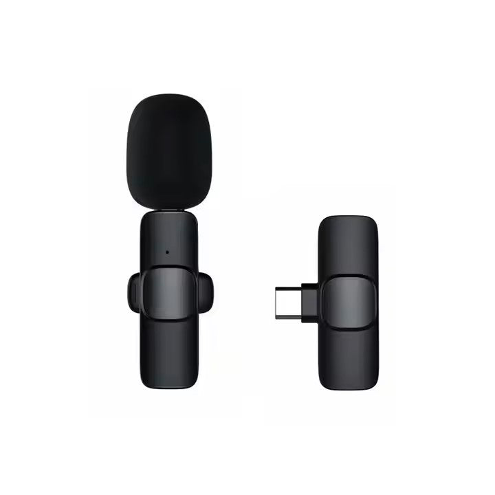 New Arrival voice recorder Microphone Lavalier 2-in-1 Portable Mini outdoor wireless recording microphone