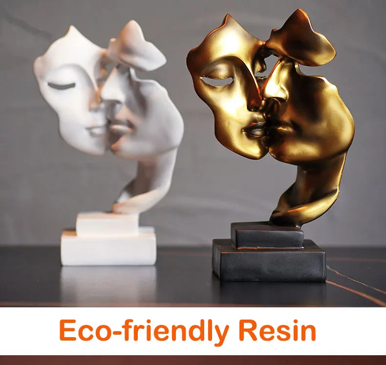 Modern Home Decoration Silence is Golden Couple Resin Crafts Sculpture Ornament Novel & Creative decoration