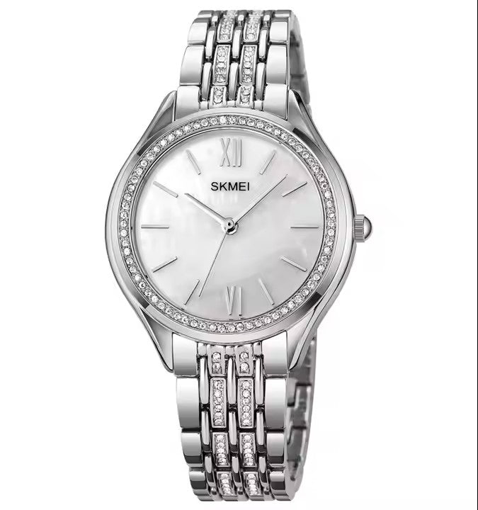 Latest Fancy Casual Stainless Steel Top Luxury Brand Hand Wrist Quartz Lady Watch for Women with Bracelet