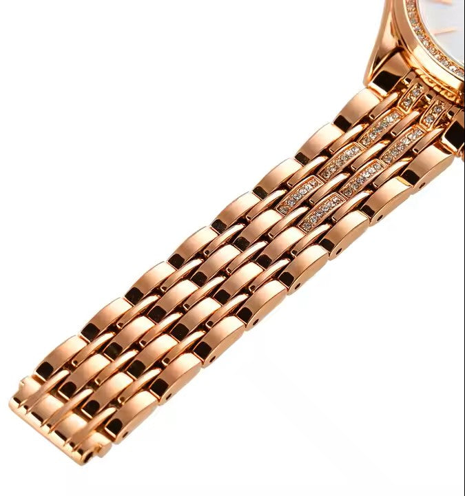 Latest Fancy Casual Stainless Steel Top Luxury Brand Hand Wrist Quartz Lady Watch for Women with Bracelet