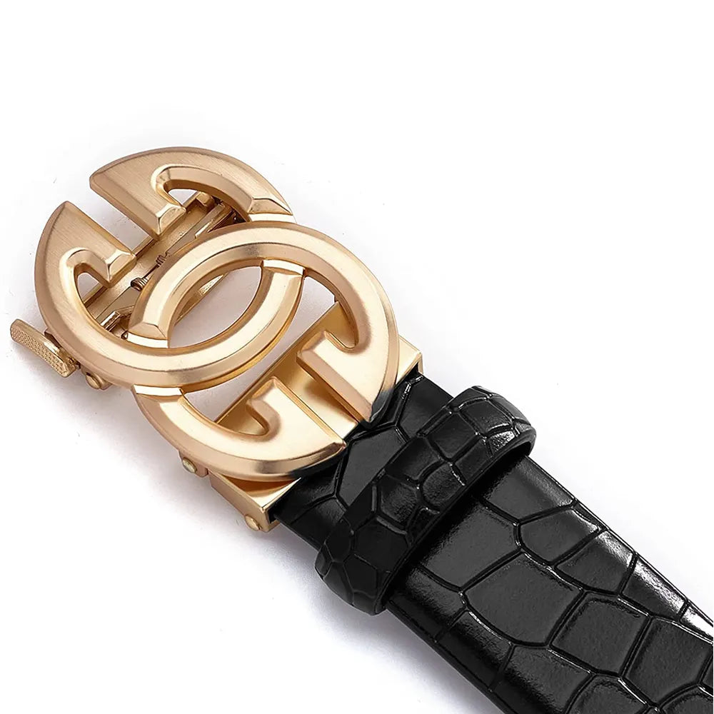 Unique Style Solid Color Customize Logo Trendy Brand Custom Genuine Leather Belts For Men