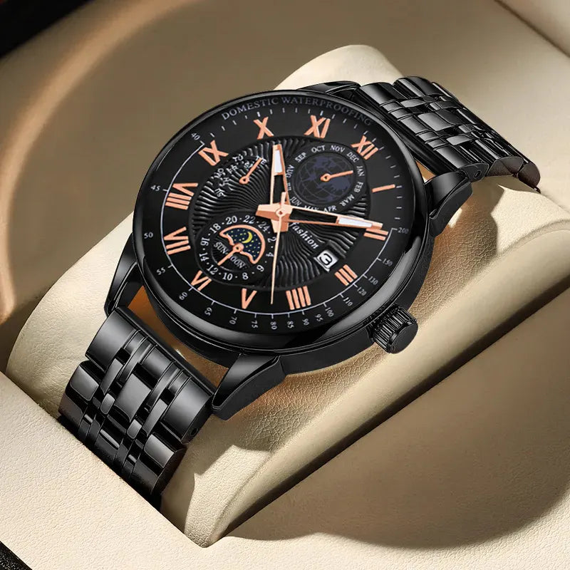 Business Belt Men Watch logo Waterproof Watches for men Luxury Waterproof men watch Luminous Date Clock