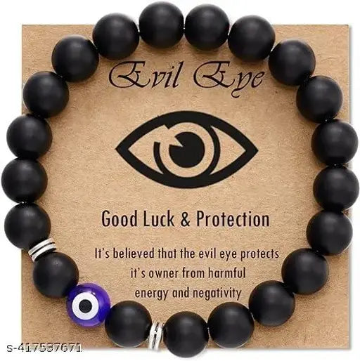 Evil Eye Bracelet for Men Natural Stone Bracelet Protection Good Luck Amulet for Boy